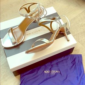 Aquazzura Uma Sandal in Silver